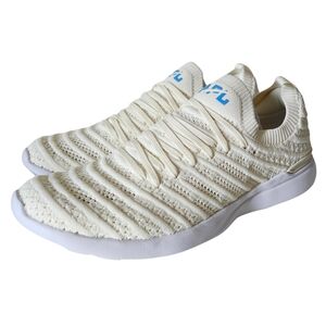 APL Womens Techloom Wave Cream Knit Sneakers Size 9.5